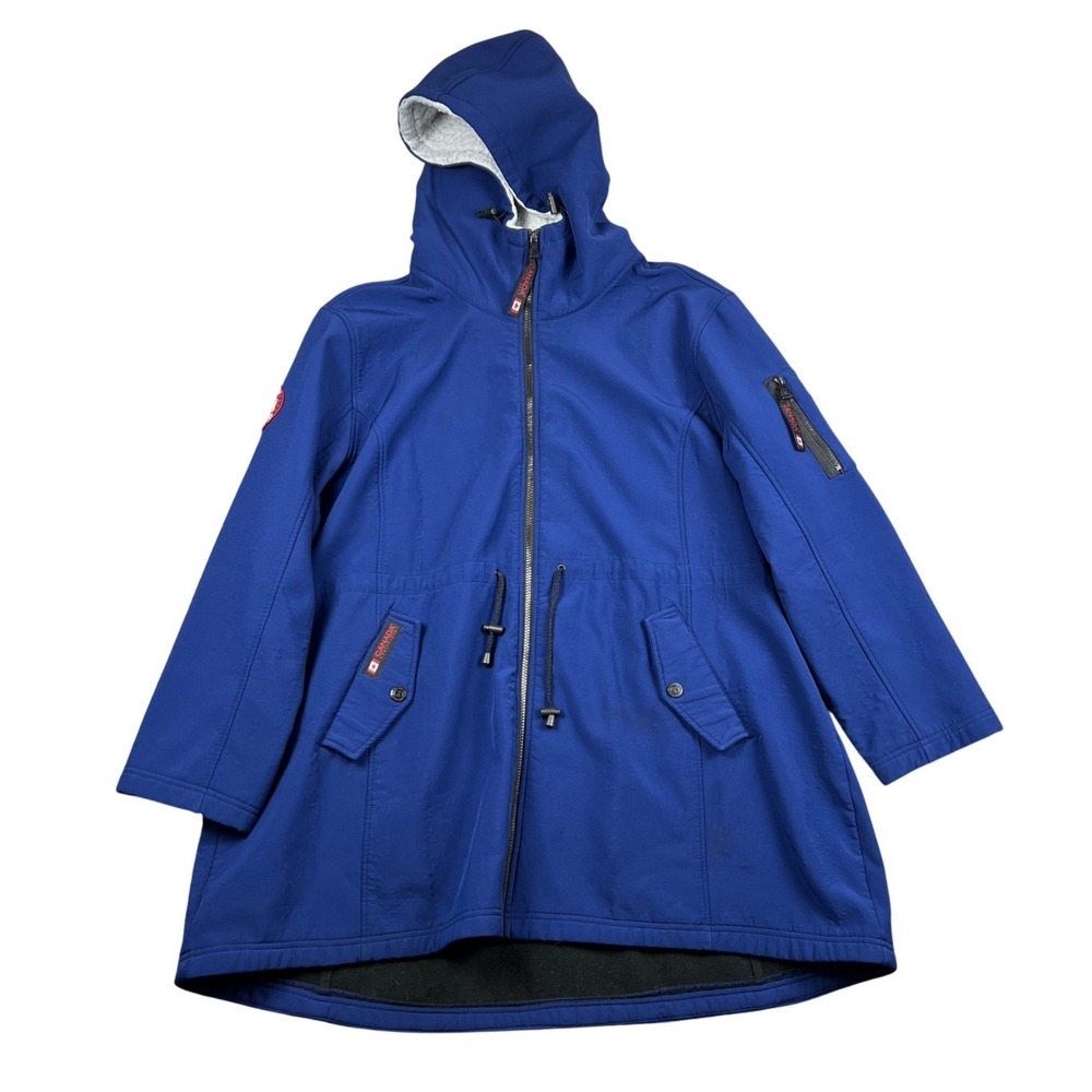 Canada Weathergear Blue Full Zip Hooded Softshell Jacket Women's‎ 3X Plus Size
